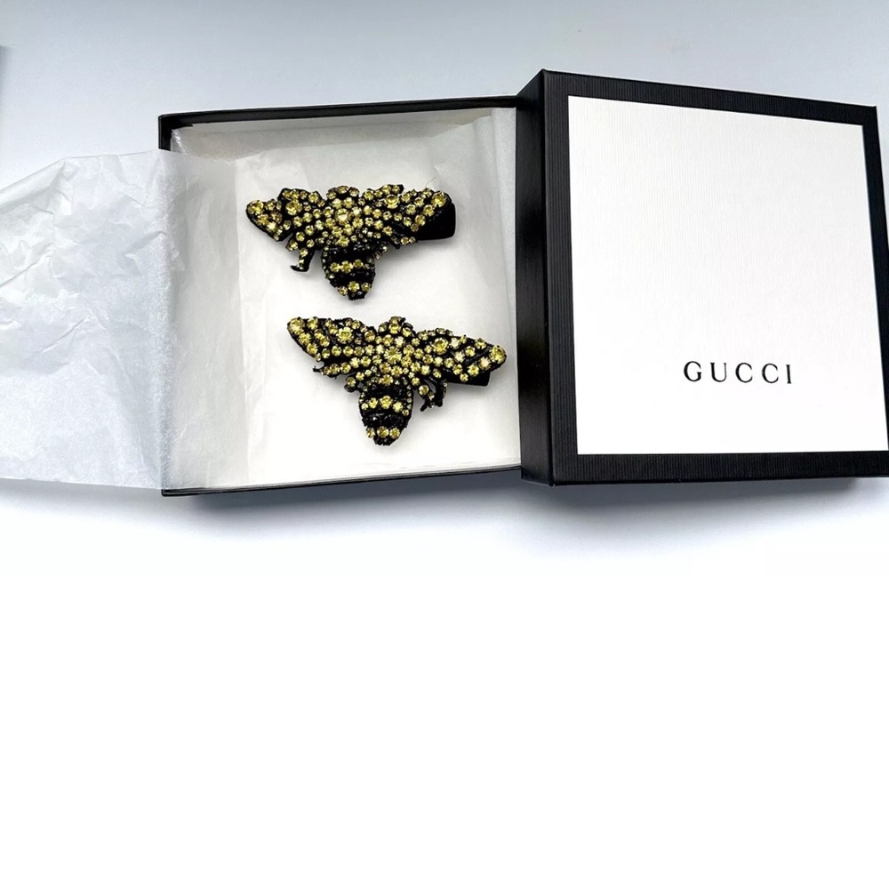 Gucci Elaisa black Leather Heels Shoes size 35 - Picture 6 of 11